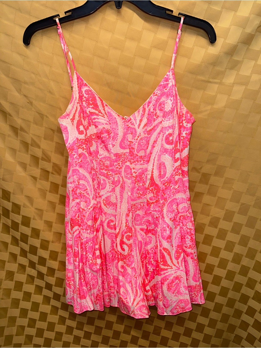Lilly Pulitzer Pink Paisley Spaghetti-Strap Romper